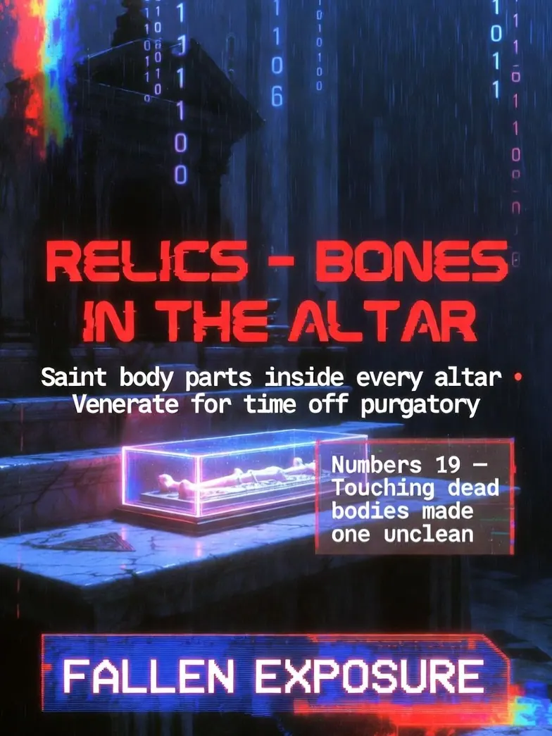 Roman Catholicism is filled with superstitions: glowing hearts, rosary luck charms,…: slide 8 of 11