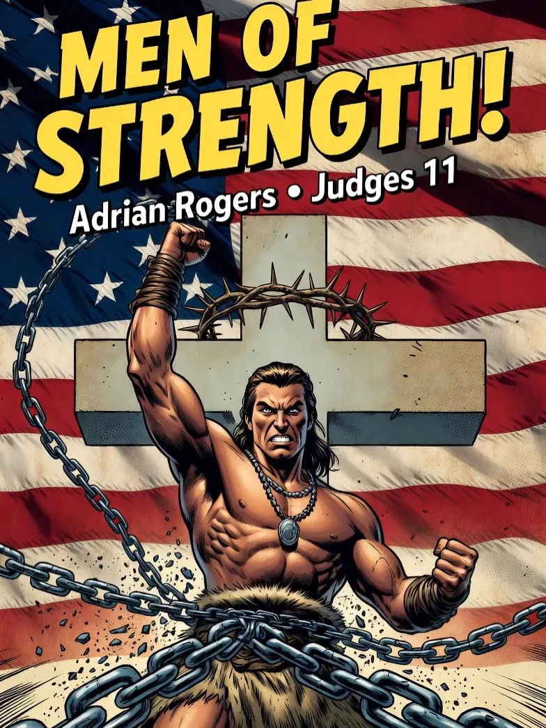 “Real men of strength rise above the past!: slide 1 of 6