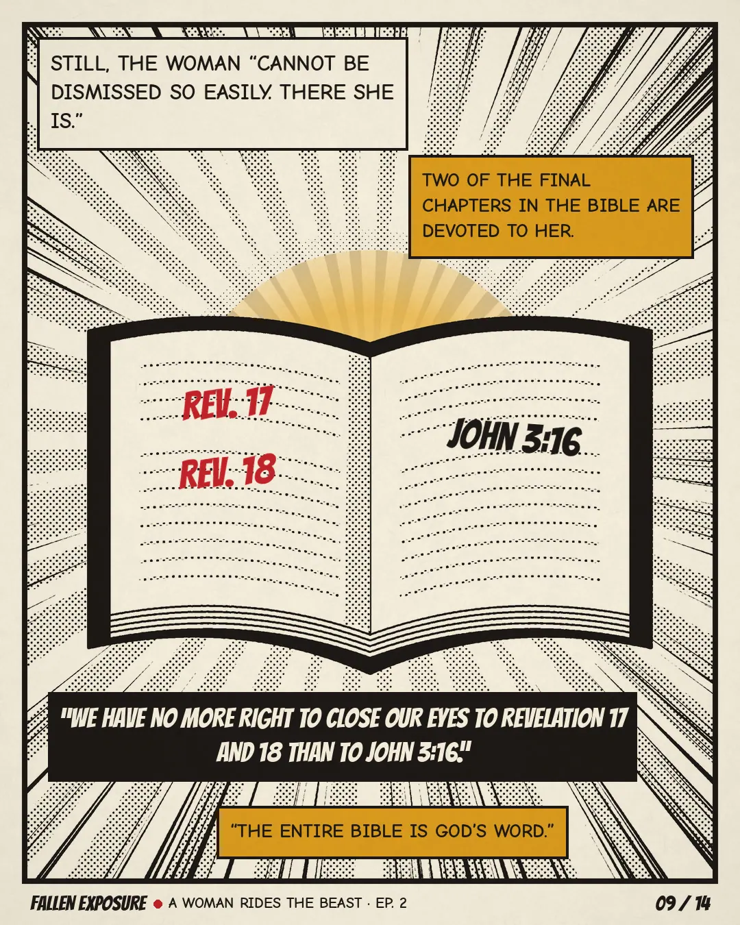 Why does a woman ride the beast?: slide 9 of 14